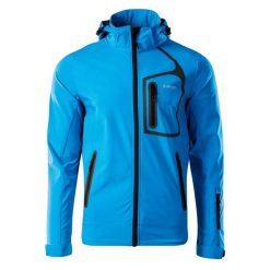 Kurtka męska Softshell Hi-Tec Nils - błękitna, Rozmiar M. Niebieskie kurtki męskie Hi-tec, m, bez wzorów, z materiału, bez kaptura. Za 194.99 zł.