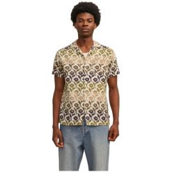 Koszula Jack&Jones męska brązowa. Brązowe koszule męskie Jack&Jones, na lato, l, bez wzorów, bez kołnierzyka, bez ramiączek. Za 148.35 zł.
