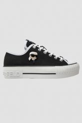 KARL LAGERFELD Czarne trampki damskie KAMPUS MAX NFT, Rozmiar 40. Czarne trampki i tenisówki damskie KARL LAGERFELD, bez wzorów, bez zapięcia. W wyprzedaży za 399.99 zł.
