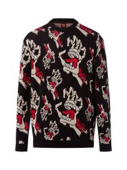 Santa Cruz Sweter - Bone Hands Mężczyźni Bawełna czarny, S. Białe swetry męskie Santa Cruz, m, bez wzorów, z bawełny, bez kołnierzyka, bez ramiączek. Za 279.95 zł.
