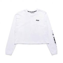 Bluza sportowa damska Fila Wmn Calandra Cropped LS Shirt. Białe bluzy damskie Fila, m, bez wzorów, sportowe, bez ramiączek, bez kaptura. W wyprzedaży za 139.00 zł.