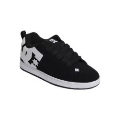 Tenisówki Dc Model Court Graffik M Kolor Czarny. Czarne trampki męskie DC Shoes, bez wzorów, ze skóry, bez zapięcia. W wyprzedaży za 65.00 zł.
