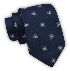 Krawat Alties (7 cm) - Znaki Zodiaku: RAK. Niebieskie krawaty i muchy Alties, bez wzorów, z tkaniny, eleganckie. Za 49.00 zł.