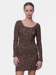 Pieces Sukienka codzienna Kitte 17148389 Brązowy Slim Fit. Brązowe sukienki damskie Pieces, na co dzień, l, bez wzorów, z bawełny, bez kołnierzyka, bez ramiączek, proste. Za 89.99 zł.