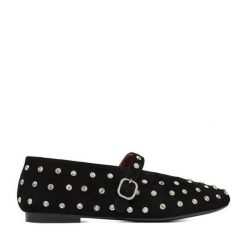 Baleriny Eva Minge. Czarne balerinki damskie Eva Minge, bez wzorów, bez obcasa, bez zapięcia. Za 319.99 zł.