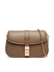 Tommy Hilfiger Torebka Th Heritage Chain Crossover AW0AW19319 Beżowy. Brązowe torebki do ręki damskie Tommy Hilfiger, bez wzorów, ze skóry, bez dodatków. Za 529.99 zł.