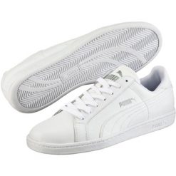 Buty do chodzenia męskie Puma SMASH L. Białe buty sportowe męskie Puma, bez wzorów, bez zapięcia, trekkingowe. Za 168.99 zł.