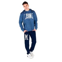 Męska zapinana na zamek bluza z kapturem Leone 1947 Apparel. Niebieskie bluzy męskie LEONE 1947 APPAREL, l, bez wzorów, z tkaniny, sportowe, bez ramiączek, z kapturem. W wyprzedaży za 154.80 zł.