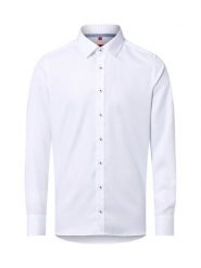 Finshley & Harding koszula biznesowa Mężczyźni Slim Fit Bawełna biały, 45. Białe koszule męskie Finshley & Harding, m, bez wzorów, z bawełny, biznesowe, bez kołnierzyka, bez ramiączek. Za 159.95 zł.