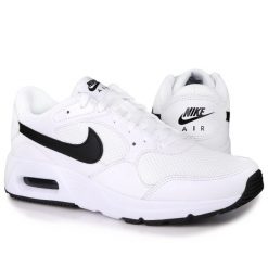 Buty męskie sportowe Nike AIR MAX SC. Białe buty sportowe męskie Nike, bez wzorów, bez zapięcia, trekkingowe, nike air max. Za 399.99 zł.