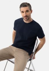 T-shirt ze strukturą TM-FROST. Niebieskie t-shirty męskie Volcano, m, bez wzorów, z bawełny, bez kołnierzyka, bez ramiączek. Za 69.99 zł.