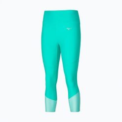 Legginsy damskie Mizuno Impulse Core 3/4. Zielone legginsy damskie Mizuno, bez wzorów, z elastanu. Za 129.99 zł.