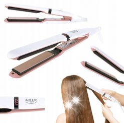 Prostownica Adler Prostownica do włosów ceramiczna 25mm regulacja temperatury LCD 250W. Prostownice Adler. Za 129.80 zł.