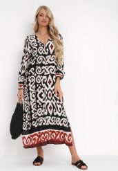 Czarna Koszulowa Sukienka Maxi z Guzikami i Rozcięciami po Bokach Okotria. Czarne sukienki damskie Born2be, na co dzień, m, bez wzorów, eleganckie, bez kołnierzyka, bez ramiączek, maxi, koszulowe. Za 99.99 zł.