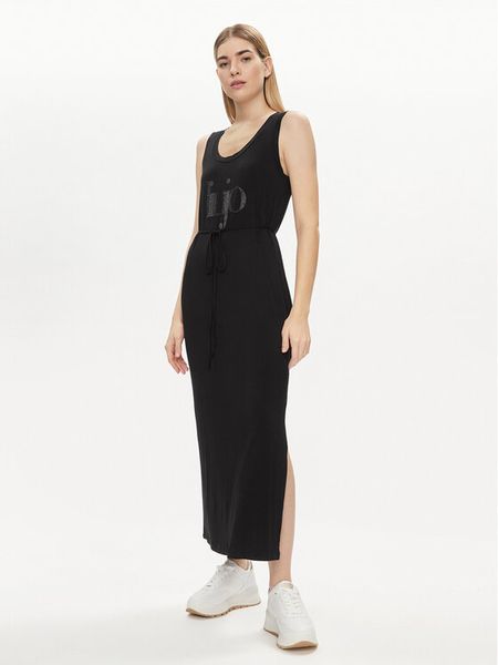 Liu Jo Sukienka codzienna VA4140 JS360 Czarny Regular Fit. Czarne sukienki damskie Liu Jo, na co dzień, s, bez wzorów, z wiskozy, bez kołnierzyka, bez ramiączek, proste. Za 259.99 zł.