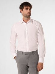 Finshley & Harding Koszula łatwa w prasowaniu Mężczyźni Slim Fit Bawełna biały, 39. Białe koszule męskie Finshley & Harding, m, bez wzorów, z bawełny, biznesowe, bez kołnierzyka, bez ramiączek. Za 179.95 zł.
