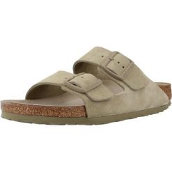 Uniseksowe sandały anatomicznie ukształtowana wkładka ARIZONA SFB. Zielone sandały męskie Birkenstock, bez wzorów, z materiału, eleganckie, bez zapięcia. Za 531.00 zł.