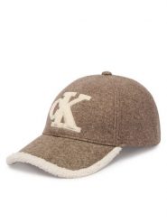Calvin Klein Czapka z daszkiem LV04F5092G Beżowy ciemny. Brązowe czapki damskie Calvin Klein, bez wzorów, z syntetyku. Za 209.99 zł.