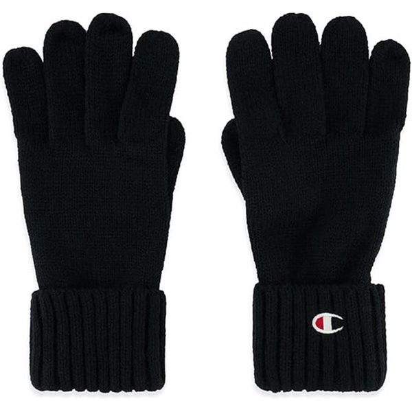 Rękawiczki Champion Gloves. Czarne rękawiczki damskie Champion, na zimę, bez wzorów, z materiału. Za 55.00 zł.