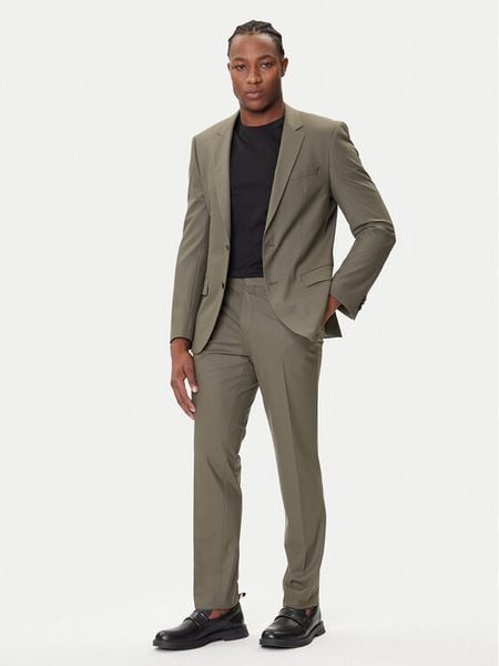 HUGO Garnitur Henry/Getlin232X 50530116 Zielony Slim Fit. Zielone garnitury męskie Hugo, m, bez wzorów, z syntetyku. Za 1,099.00 zł.