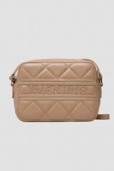 VALENTINO Beżowa damska torebka Ada. Brązowe listonoszki damskie Valentino by Mario Valentino, bez wzorów, ze skóry ekologicznej, bez dodatków. W wyprzedaży za 219.99 zł.