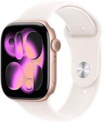 Smartwatch Apple Watch 11 GPS 42mm Rose Gold Alu Sport Band S/M Różowy (MEU04QN/A). Czerwone zegarki smartwatch Apple, bez wzorów. Za 2,357.07 zł.