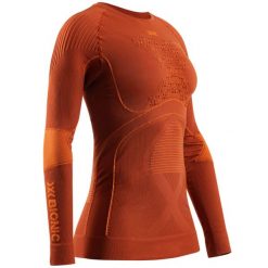 Koszulka termoaktywna damska X-Bionic Energy Accumulator 4.0 Orange. Brązowe bluzki damskie X BIONIC, bez wzorów, sportowe, bez kołnierzyka, bez ramiączek. Za 420.00 zł.