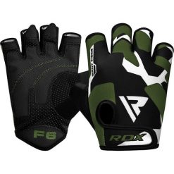 Rękawiczki RDX Sublimation F6. Zielone rękawiczki męskie RDX SPORTS, bez wzorów, z elastanu. Za 52.99 zł.