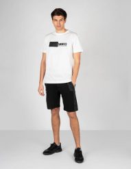 Les Hommes Szorty | LKJ501 756A | Short Sweatpants In Mercerized Cotton | Mężczyzna | Czarny. Czarne szorty męskie Les Hommes, bez wzorów, z bawełny. W wyprzedaży za 489.00 zł.