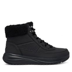 Trapery Skechers. Czarne trapery damskie Skechers, bez zapięcia. Za 429.99 zł.