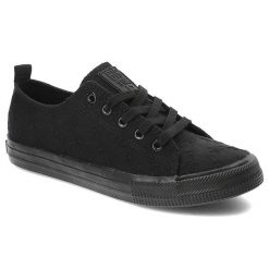 Czarne Trampki Big Star Damskie Wygodne Półbuty. Czarne trampki i tenisówki damskie BIG STAR, bez wzorów, z materiału, bez zapięcia. Za 139.00 zł.