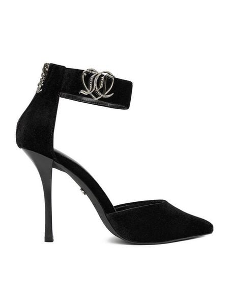 Juicy Couture Szpilki EO-S4S96733-01B Czarny. Czarne szpilki damskie Juicy Couture, bez wzorów, z materiału, bez obcasa, na szpilce, bez zapięcia. Za 149.99 zł.