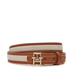 Pasek Damski Tommy Hilfiger. Brązowe paski damskie Tommy Hilfiger, bez wzorów. Za 242.99 zł.