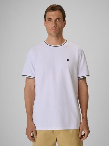 4F T-shirt regular gładki męski - biały M. Białe t-shirty męskie 4F, m, bez wzorów, z bawełny, bez kołnierzyka, bez ramiączek. W wyprzedaży za 59.99 zł.