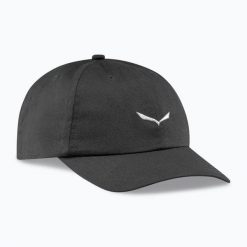 SALEWA Czapka z daszkiem Eagle Logo CAP black out. Czarne czapki damskie Salewa, bez wzorów, z bawełny, klasyczne. Za 224.00 zł.