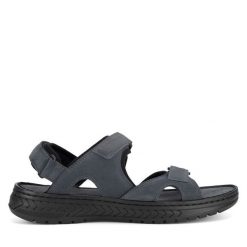 Sandały Lanetti. Szare sandały męskie Lanetti, bez wzorów, bez zapięcia. Za 119.99 zł.