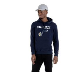 Bluza z kapturem Utah Jazz NBA. Niebieskie bluzy męskie New Era, m, bez wzorów, z kapturem. W wyprzedaży za 275.95 zł.