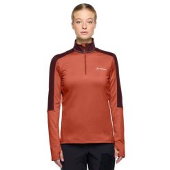 Bluza trekkingowa damska Vaude Livigno Halfzip II techniczna. Brązowe bluzy damskie Vaude, m, bez wzorów, z elastanu, sportowe, bez ramiączek, bez kaptura. W wyprzedaży za 239.00 zł.