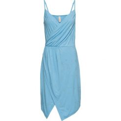Sukienka z połyskiem bonprix srebrny. Szare sukienki damskie bonprix, bez wzorów, eleganckie, bez kołnierzyka, bez ramiączek. Za 59.99 zł.