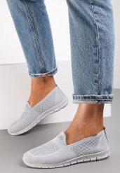 Szare Tenisówki Pasquier. Szare trampki i tenisówki damskie Renee, bez wzorów, z tkaniny, przed kostkę, bez zapięcia. Za 39.99 zł.
