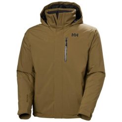 Kurtka narciarska Helly Hansen Crewser. Brązowe kurtki sportowe męskie Helly Hansen, na zimę, m, bez wzorów, bez kaptura, narciarskie. Za 1,049.00 zł.