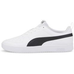 Buty Puma Rickie, Mężczyźni. Białe buty sportowe męskie Puma, bez wzorów, z materiału, bez zapięcia. Za 215.99 zł.
