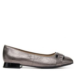 Baleriny Caprice. Szare balerinki damskie Caprice, bez wzorów, bez obcasa, bez zapięcia. Za 249.99 zł.
