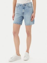 Tommy Hilfiger Szorty jeansowe WW0WW45505 Błękitny Regular Fit. Niebieskie szorty damskie Tommy Hilfiger, bez wzorów, z bawełny. Za 249.99 zł.