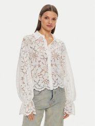 ViCOLO Koszula TB1357 Biały Relaxed Fit. Białe koszule damskie ViCOLO, m, bez wzorów, z bawełny, bez kołnierzyka, bez ramiączek. Za 249.99 zł.