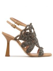 Alberta Ferretti Sandały 23151A6311 8021 Szary. Szare sandały damskie Alberta Ferretti, bez wzorów, z syntetyku, bez obcasa, na słupku, bez zapięcia. Za 3,339.00 zł.