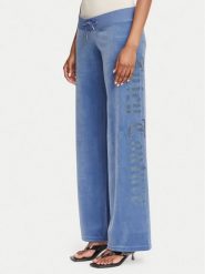 Juicy Couture Spodnie dresowe Old Gothic JCWBJ226334 Niebieski Regular Fit. Niebieskie spodnie dresowe damskie Juicy Couture, bez wzorów, z dresówki. Za 379.99 zł.