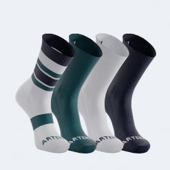 Skarpety sportowe tenis Artengo RS300 High 4 pary. Skarpetki damskie ARTENGO, bez wzorów, z bawełny. W wyprzedaży za 24.99 zł.