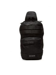 Guess Plecak HMASNC P5326 Czarny. Czarne plecaki męskie Guess, z aplikacjami, z materiału. Za 349.99 zł.
