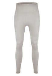 Legginsy fitness damskie Beshaped Lift Me Up z kieszeniami. Szare legginsy damskie BESHAPED, bez wzorów, z dzianiny. Za 159.20 zł.